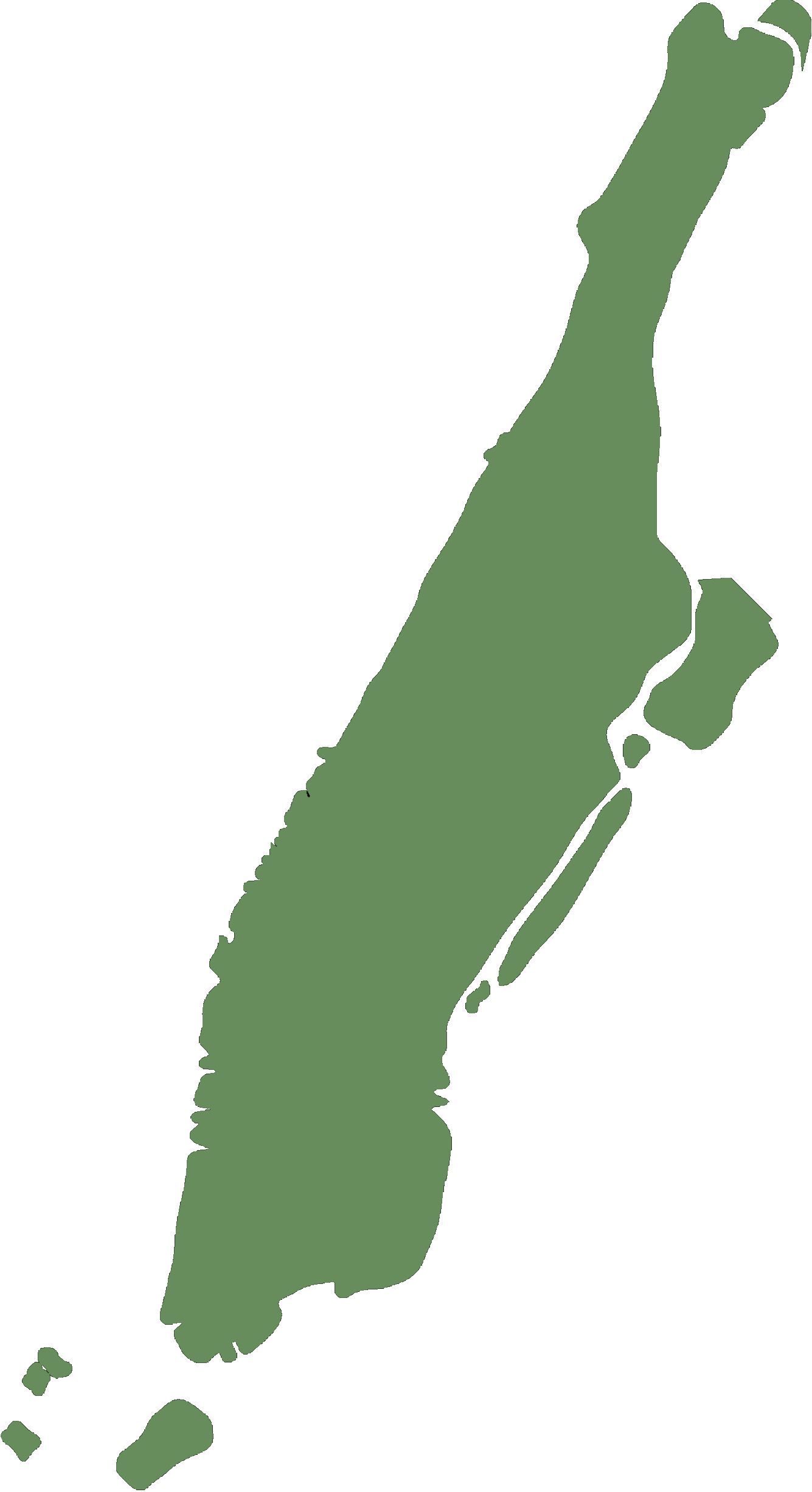 Outline map of Manhattan service area